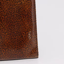 Christian Dior Hand Bag Leather Brown Silver Auth 185670V-4