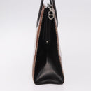 Christian Dior Hand Bag Leather Brown Silver Auth 185670V-5