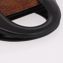 Christian Dior Hand Bag Leather Brown Silver Auth 185670V-8