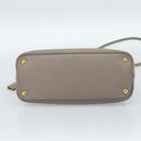 PRADA Galleria Hand Bag Saffiano leather 2way Gray Gold Auth 185671A-13