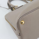 PRADA Galleria Hand Bag Saffiano leather 2way Gray Gold Auth 185671A-15