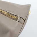 PRADA Galleria Hand Bag Saffiano leather 2way Gray Gold Auth 185671A-18