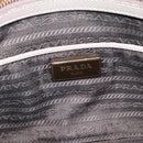 PRADA Galleria Hand Bag Saffiano leather 2way Gray Gold Auth 185671A-24