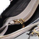 PRADA Galleria Hand Bag Saffiano leather 2way Gray Gold Auth 185671A-31