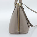 PRADA Galleria Hand Bag Saffiano leather 2way Gray Gold Auth 185671A-4