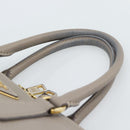 PRADA Galleria Hand Bag Saffiano leather 2way Gray Gold Auth 185671A-9