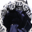 FENDI Zucchino Canvas Geldbörse Umhängetasche Navy Silber Auth 185672A-21