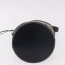 FENDI Zucchino Canvas Geldbörse Umhängetasche Navy Silber Auth 185672A-5