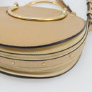 Chloe Hand Bag Leather 2way Beige Gold Auth 185674A-18