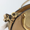 Chloe Hand Bag Leather 2way Beige Gold Auth 185674A-10