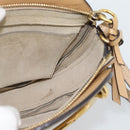 Chloe Hand Bag Leather 2way Beige Gold Auth 185674A-21