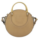 Chloe Hand Bag Leather 2way Beige Gold Auth 185674A-2