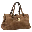 BOTTEGA VENETA INTRECCIATO Hand Bag Leather Brown Gold 171265 Auth 185676-1