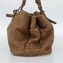 BOTTEGA VENETA INTRECCIATO Hand Bag Leather Brown Gold 171265 Auth 185676-4