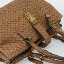 BOTTEGA VENETA INTRECCIATO Hand Bag Leather Brown Gold 171265 Auth 185676-6