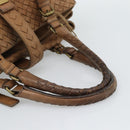 BOTTEGA VENETA INTRECCIATO Hand Bag Leather Brown Gold 171265 Auth 185676-7