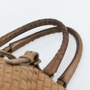 BOTTEGA VENETA INTRECCIATO Hand Bag Leather Brown Gold 171265 Auth 185676-14