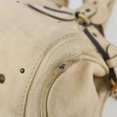 Chloe Paddington Hand Bag Leather Ivory Gold Silver Auth 185677-12