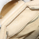 Chloe Paddington Hand Bag Leather Ivory Gold Silver Auth 185677-17