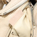 Chloe Paddington Hand Bag Leather Ivory Gold Silver Auth 185677-23