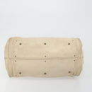 Chloe Paddington Hand Bag Leather Ivory Gold Silver Auth 185677-9