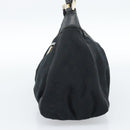 GUCCI GG Canvas Abbey Shoulder Bag Black Gold 190525 Auth 185679V-4