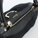 GUCCI GG Canvas Abbey Shoulder Bag Black Gold 190525 Auth 185679V-6