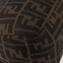FENDI Zucca Canvas Mamma Baguette Shoulder Bag Black Brown Auth 185682SAV-12