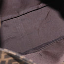 FENDI Zucca Canvas Mamma Baguette Shoulder Bag Black Brown Auth 185682SAV-19