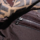FENDI Zucca Canvas Mamma Baguette Shoulder Bag Black Brown Auth 185682SAV-22
