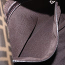 FENDI Zucca Canvas Mamma Baguette Shoulder Bag Black Brown Auth 185682SAV-23