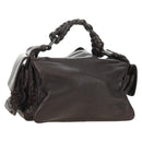 BOTTEGA VENETA INTRECCIATO Cocker Hand Bag Leather Brown Auth 185683V-1