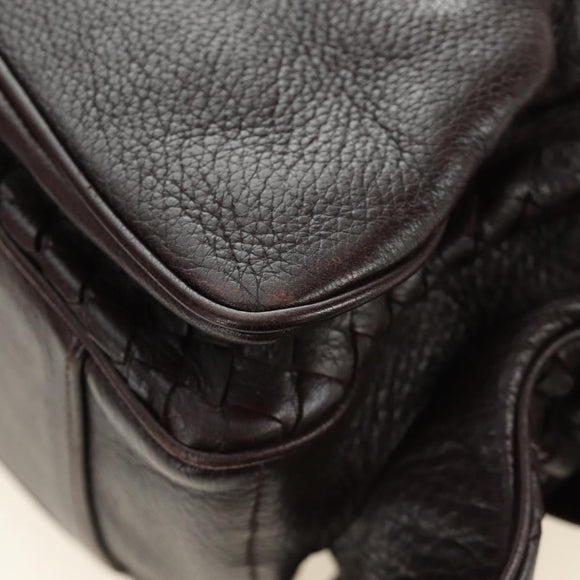 BOTTEGA VENETA INTRECCIATO Cocker Hand Bag Leather Brown Auth 185683V