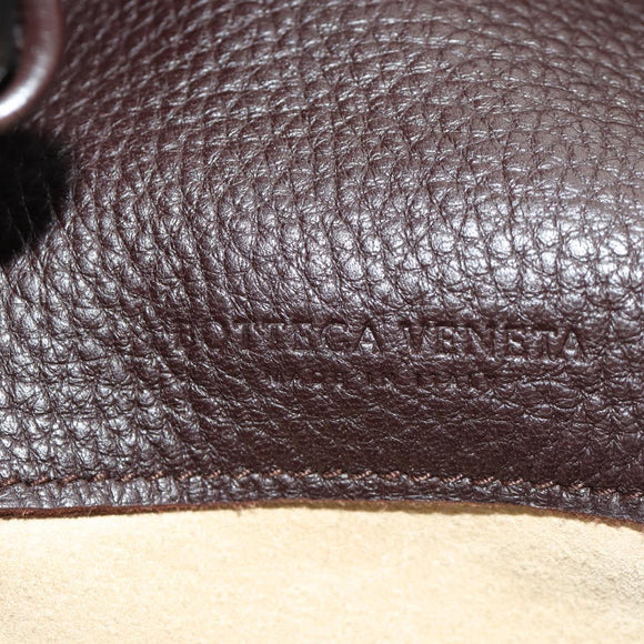 BOTTEGA VENETA INTRECCIATO Cocker Hand Bag Leather Brown Auth 185683V