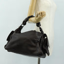 BOTTEGA VENETA INTRECCIATO Cocker Hand Bag Leather Brown Auth 185683V-25