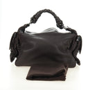 BOTTEGA VENETA INTRECCIATO Cocker Hand Bag Leather Brown Auth 185683V-12