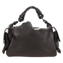 BOTTEGA VENETA INTRECCIATO Cocker Hand Bag Leather Brown Auth 185683V-2