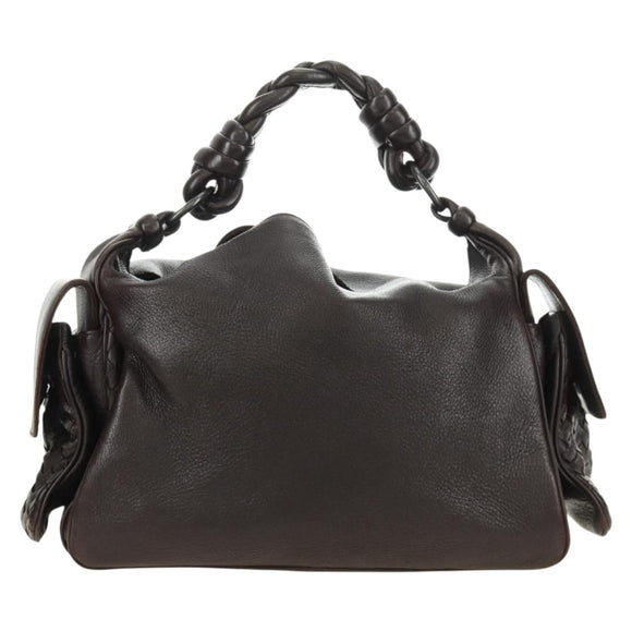 BOTTEGA VENETA INTRECCIATO Cocker Hand Bag Leather Brown Auth 185683V