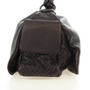 BOTTEGA VENETA INTRECCIATO Cocker Hand Bag Leather Brown Auth 185683V-4