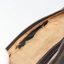 FENDI Zucca Canvas Shoulder Bag Black Brown Auth 185685-28