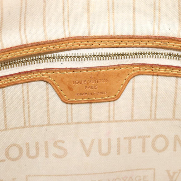 LOUIS VUITTON Damier Azur Neverfull PM Tote Bag N41362 LV Auth 185688