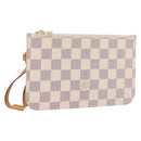 LOUIS VUITTON Damier Azur Neverfull PM Pouch Accessory Pouch LV Auth 185689-1