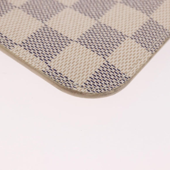 LOUIS VUITTON Damier Azur Neverfull PM Pouch Accessory Pouch LV Auth 185689