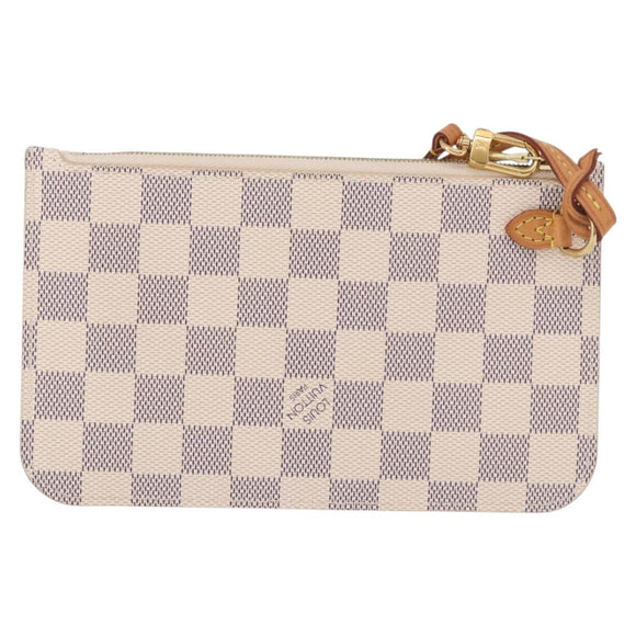 LOUIS VUITTON Damier Azur Neverfull PM Pouch Accessory Pouch LV Auth 185689