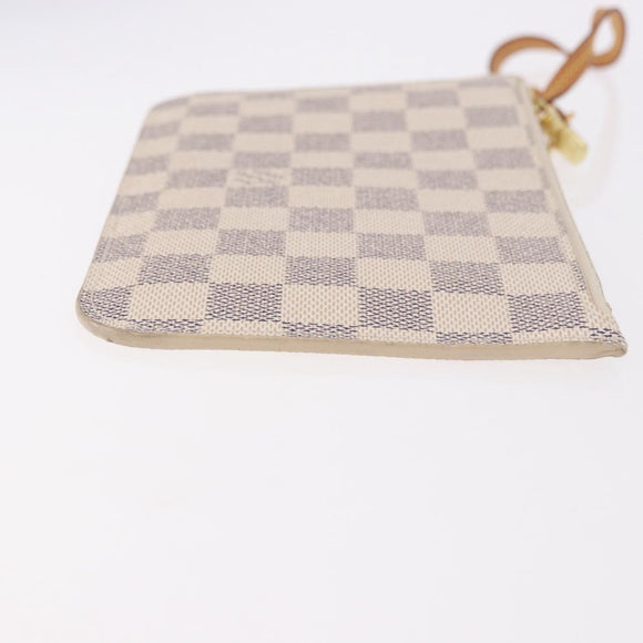LOUIS VUITTON Damier Azur Neverfull PM Pouch Accessory Pouch LV Auth 185689
