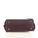 Salvatore Ferragamo Gancini Hand Bag Leather 2way Purple Gold Auth 185691A-5