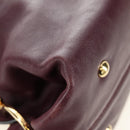 Salvatore Ferragamo Gancini Hand Bag Leather 2way Purple Gold Auth 185691A-19