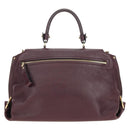 Salvatore Ferragamo Gancini Hand Bag Leather 2way Purple Gold Auth 185691A-2