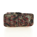 FENDI Zucca Canvas Mamma Baguette Shoulder Bag Red Silver Auth 185692V-5