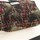 FENDI Zucca Canvas Mamma Baguette Shoulder Bag Red Silver Auth 185692V-14